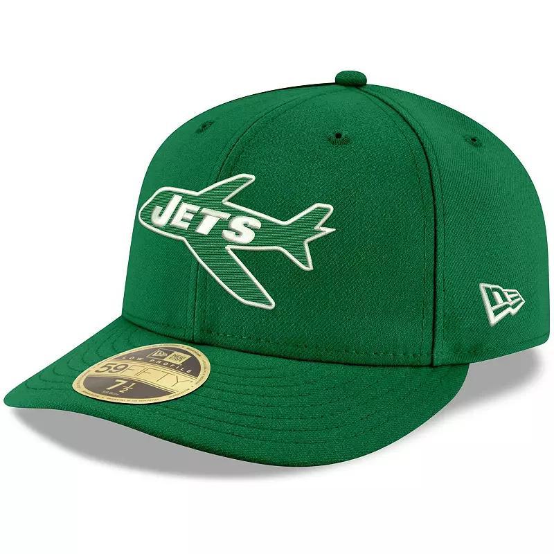 Mens New Era Kelly New York Jets Omaha Throwback Low Profile 59FIFTY Fitted Hat Product Image