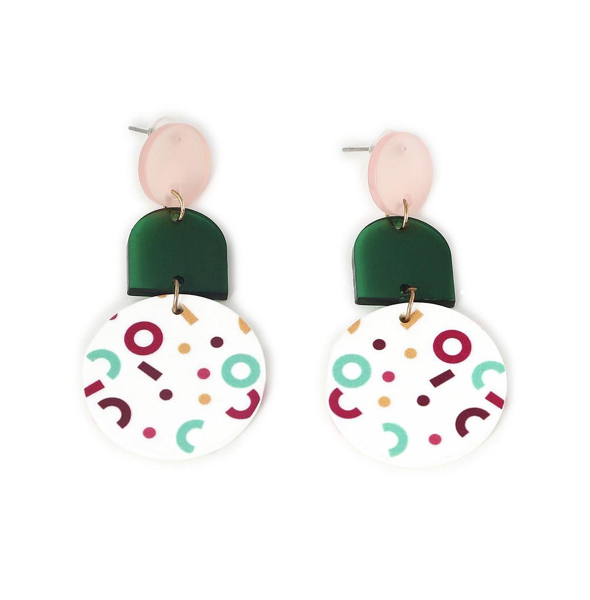 Sohi Womens Block Drop Earrings Product Image