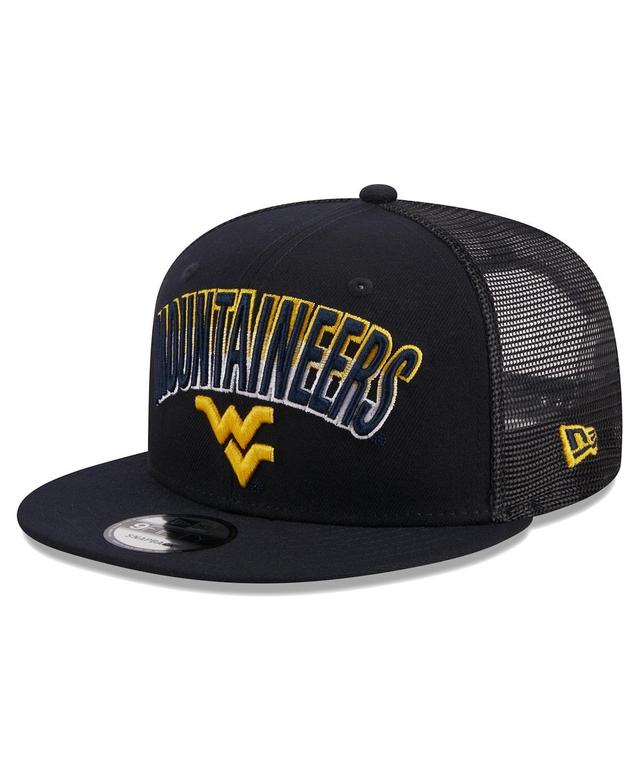 Mens New Era Navy West Virginia Mountaineers Grade Trucker 9FIFTY Snapback Hat Product Image