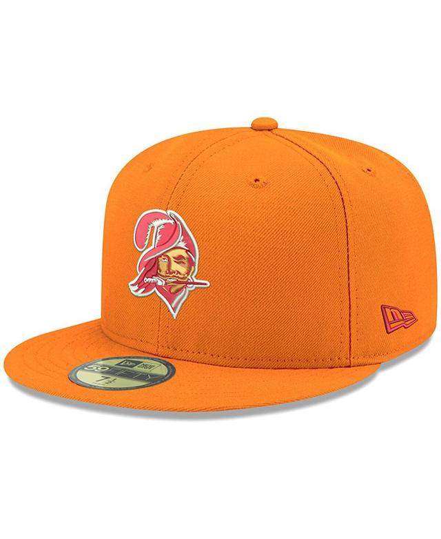 Mens New Era Orange Tampa Bay Buccaneers Omaha Throwback 59FIFTY Fitted Hat Product Image