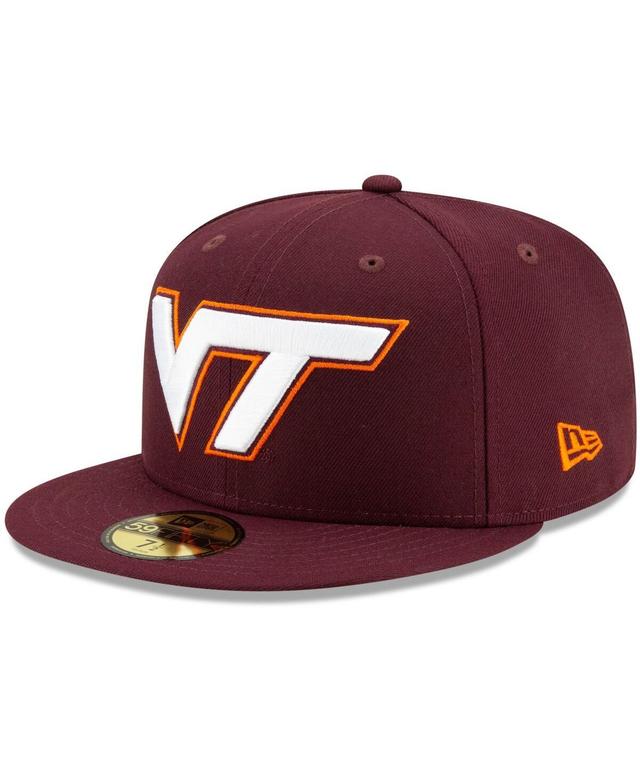 Mens Maroon Virginia Tech Hokies Basic 59FIFTY Team Fitted Hat Product Image