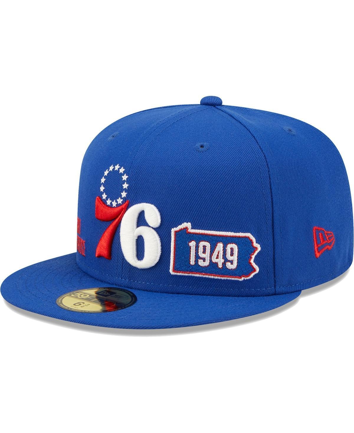 Mens New Era Royal Philadelphia 76ers Fall 22 Identity 59FIFTY Fitted Hat Product Image