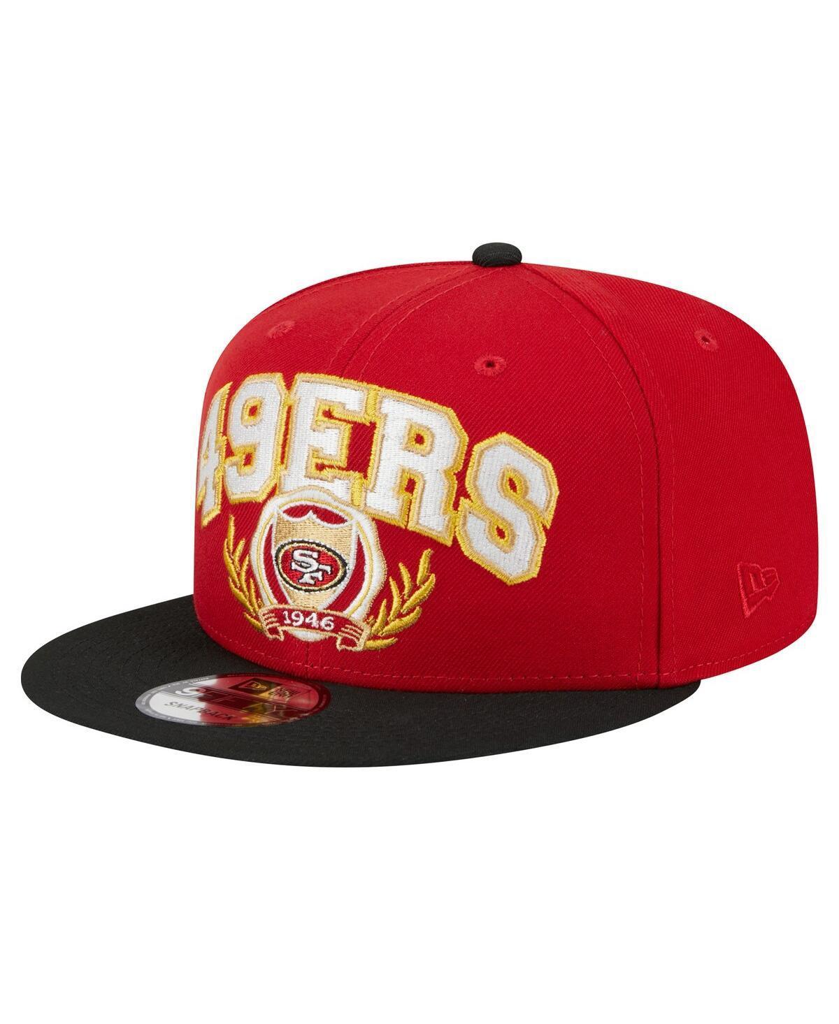 Mens New Era Scarlet/Black San Francisco 49ers Team Establish 9FIFTY Snapback Hat Product Image