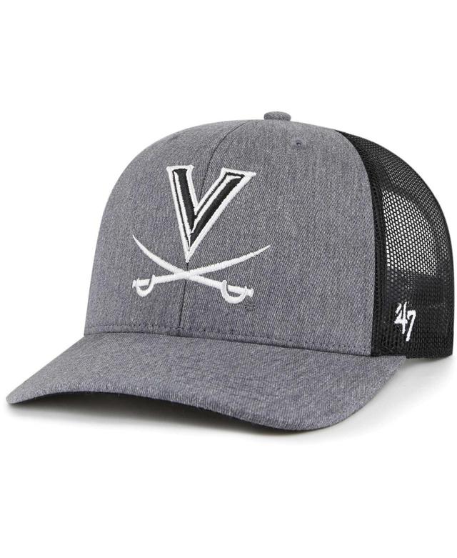 Mens 47 Charcoal Virginia Cavaliers Carbon Trucker Adjustable Hat Product Image