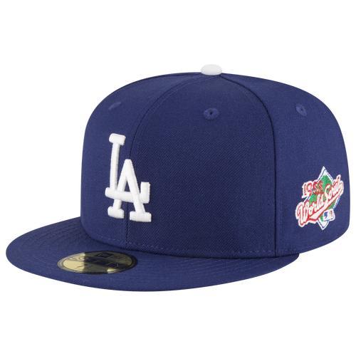 New Era Mens MLB 59Fifty World Series Side Patch Cap - Blue/White Product Image