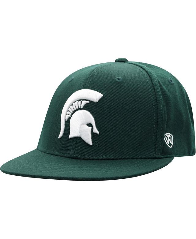 Mens Top of the World Green Michigan State Spartans Team Color Fitted Hat Product Image