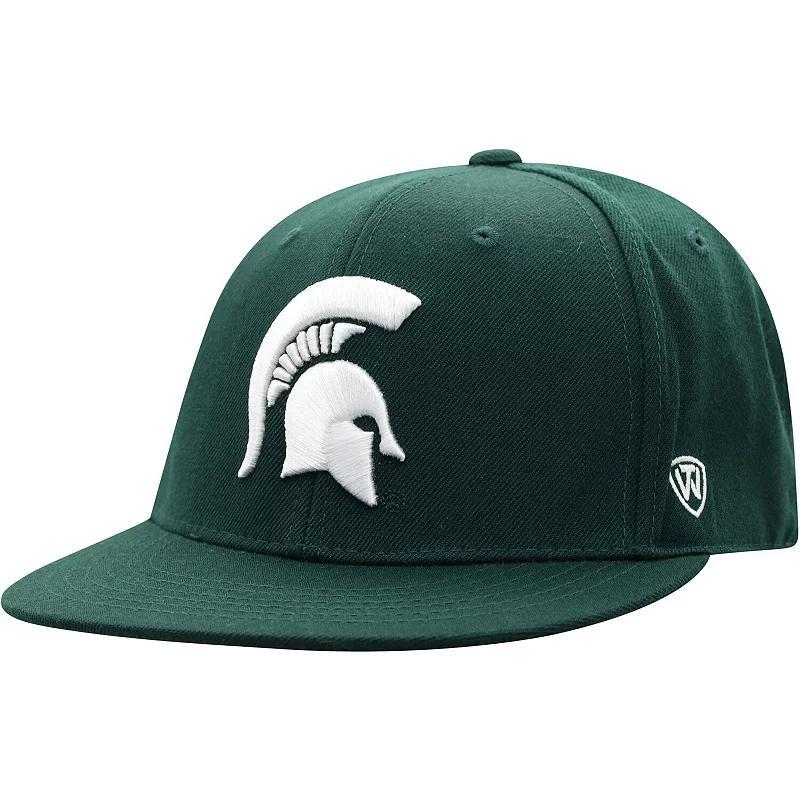 Mens Top of the World Green Michigan State Spartans Team Color Fitted Hat Product Image