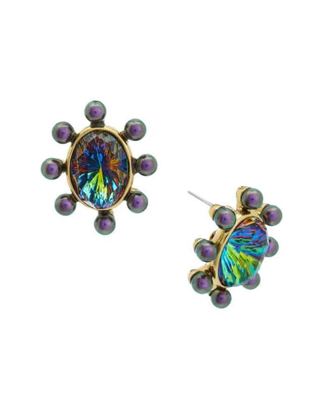 14k Cosmic Eye Studs In Multi Product Image