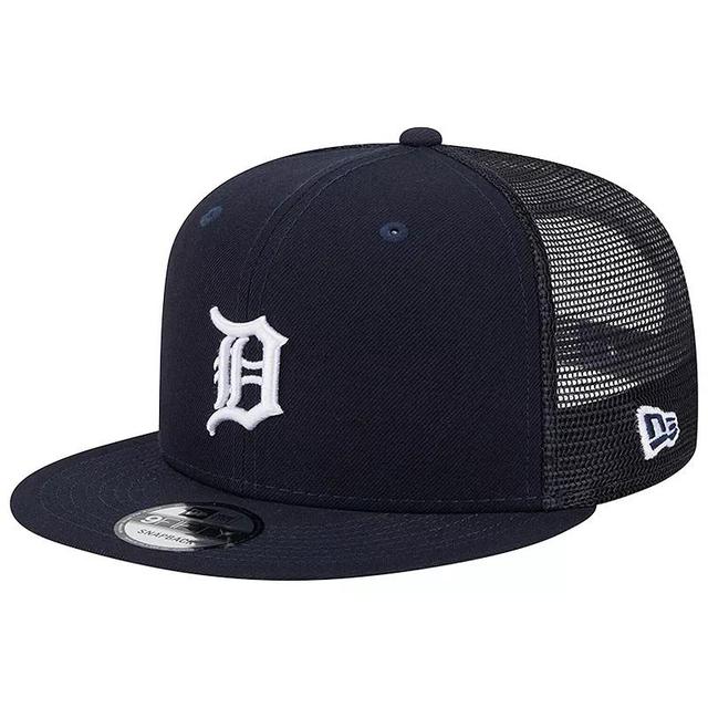 Mens New Era Navy Detroit Tigers Team Color Trucker 9FIFTY Snapback Hat Product Image