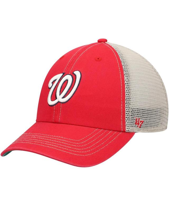 Mens 47 Red Washington Nationals Trawler Clean Up Trucker Snapback Hat Product Image