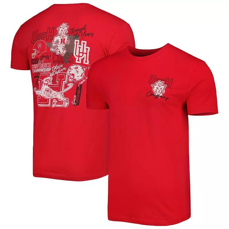 Mens Red Houston Cougars Through the Years T-Shirt Product Image