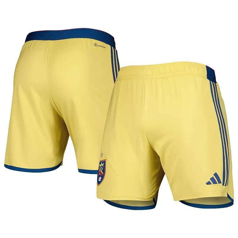 Mens adidas Gold Real Salt Lake 2023 Away AEROREADY Authentic Shorts Product Image