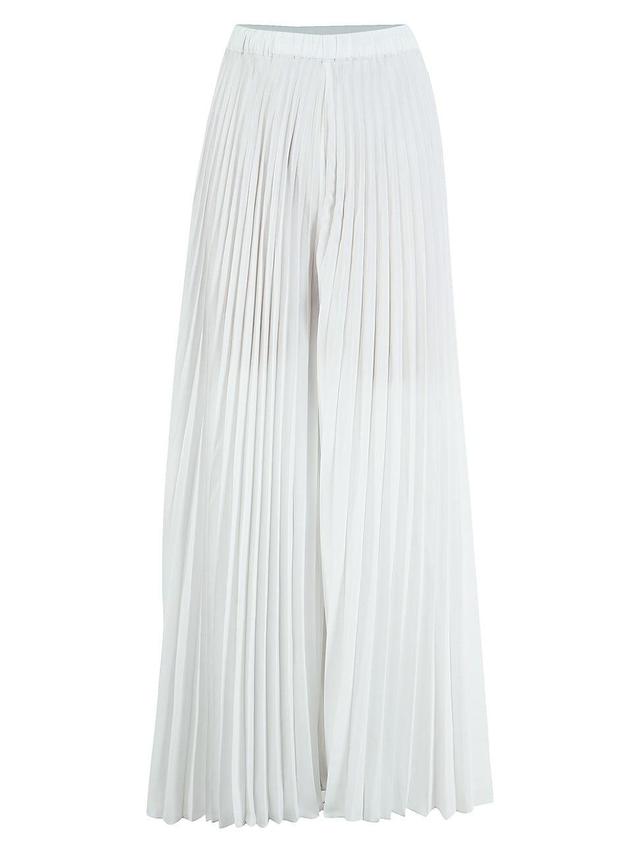 Womens Radial-Pleated Wide-Leg Pants Product Image