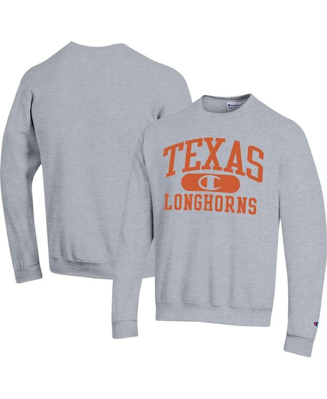 Mens Champion Heather Gray Texas Longhorns Arch Pill Sweatshirt Product Image