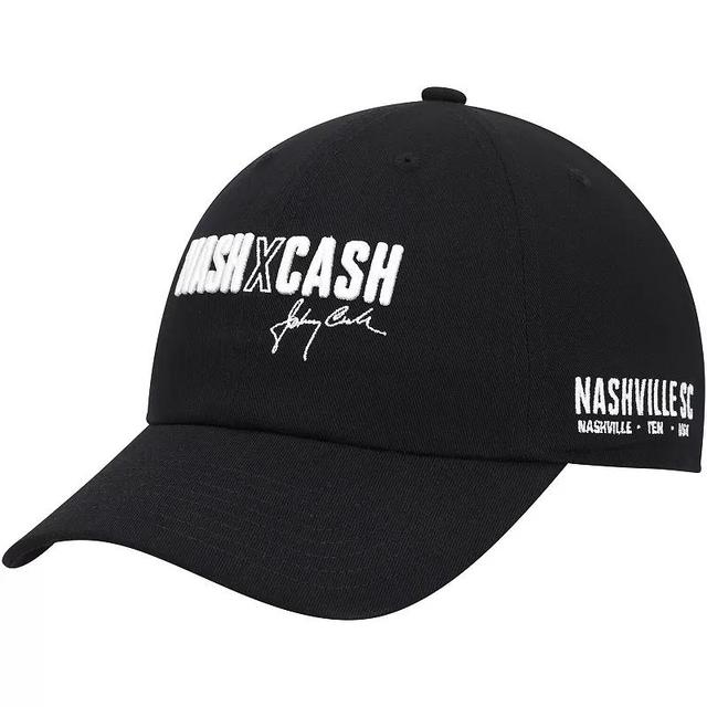 Mens Mitchell & Ness Black Nashville SC x Johnny Cash Adjustable Dad Hat Product Image