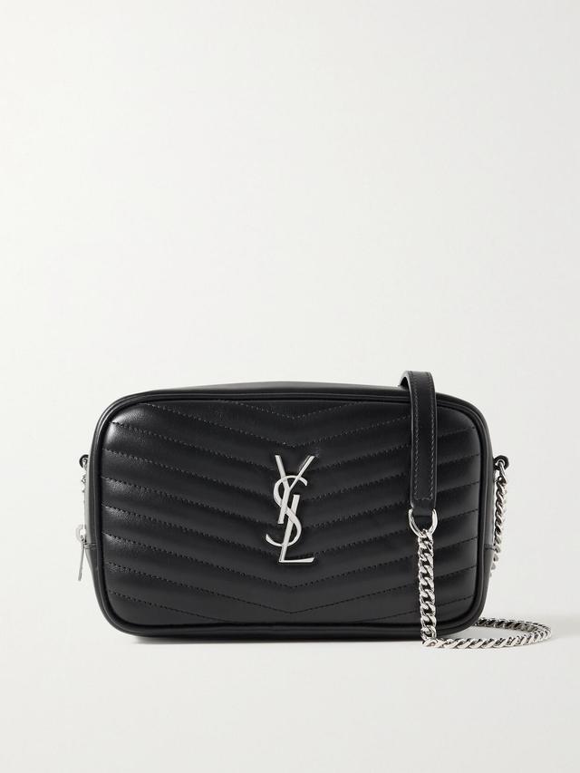 SAINT LAURENT Lou Mini Matelassé Leather Shoulder Bag In Black Product Image