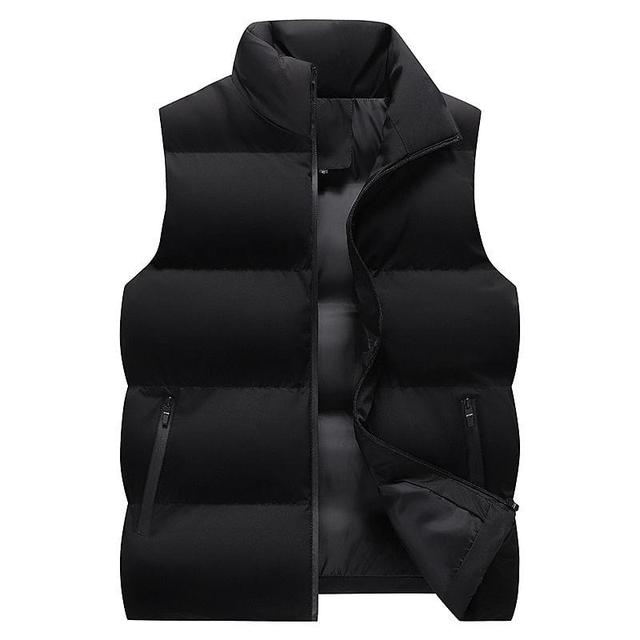 Mock Neck Zip-Up Puffer Vest Product Image