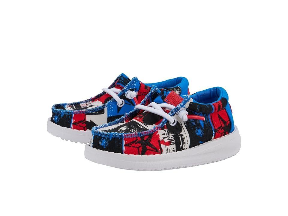 Hey Dude Kids Wally Boombox (Toddler) (Red/White/Blue) Men's Shoes Product Image