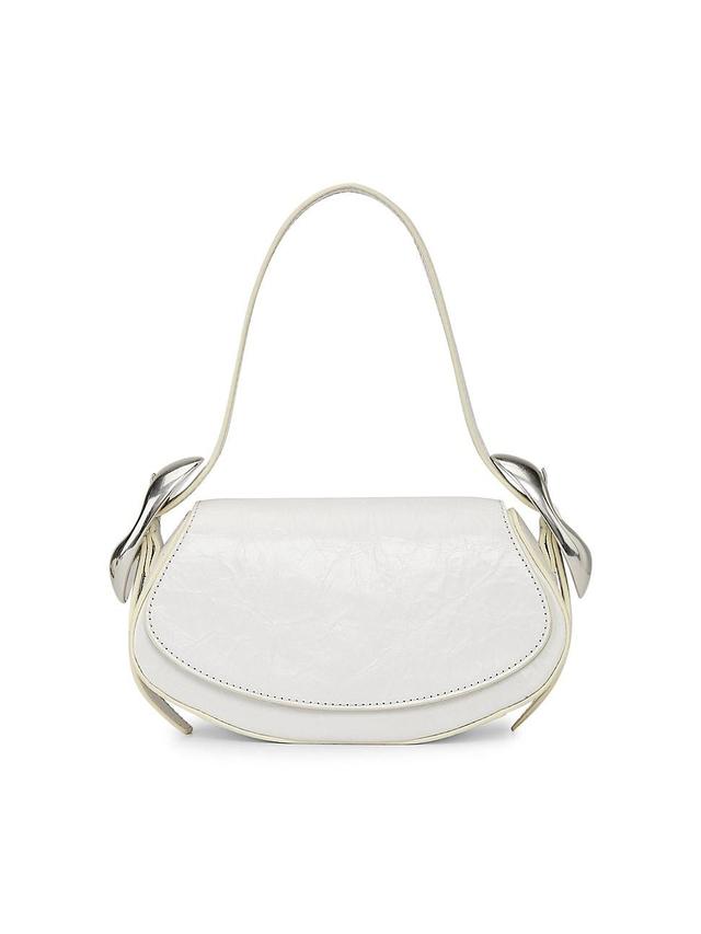 Womens Small Orb Crackle Patent Leather Shoulder Bag Product Image