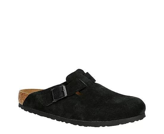 Birkenstock Mens Boston Suede - Shoes Black/Black Product Image