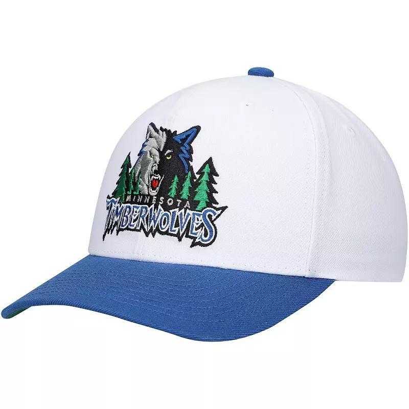 Mens Mitchell & Ness /Blue Minnesota Timberwolves Hardwood Classics Core 2-Tone 2.0 Pro Snapback Hat Product Image