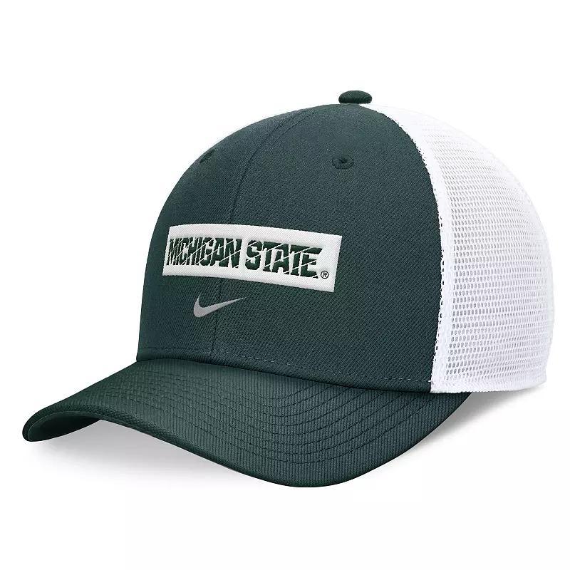 Mens Nike /White Michigan State Spartans 2024 Sideline Trucker Adjustable Hat Product Image