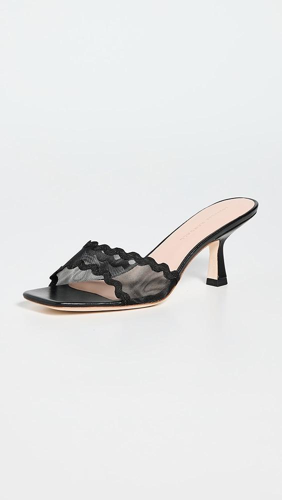 Loeffler Randall Milena Scalloped Mesh Mid Heel Mules | Shopbop Product Image