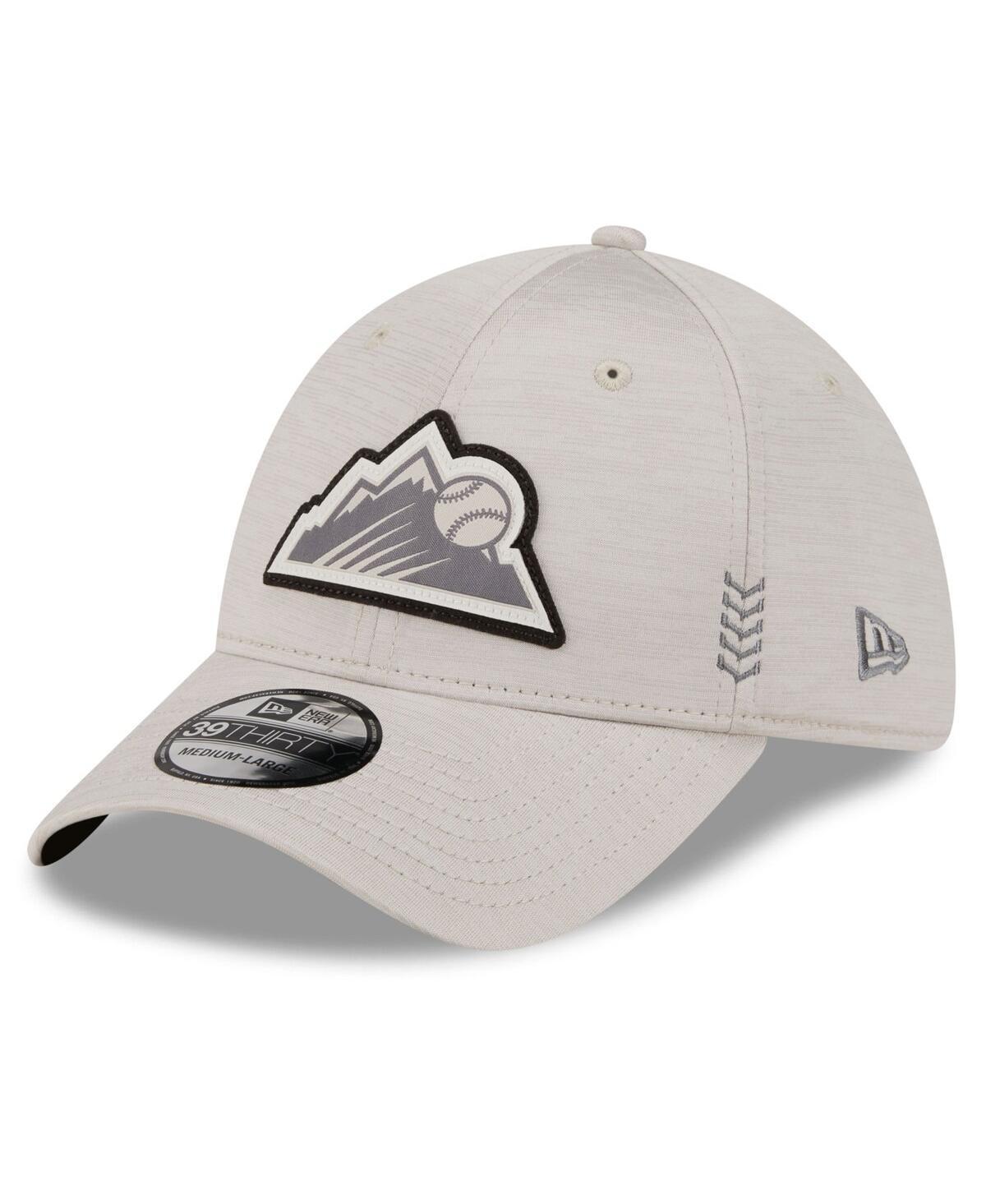 Mens New Era Cream Colorado Rockies 2024 Clubhouse 39THIRTY Flex Fit Hat Product Image