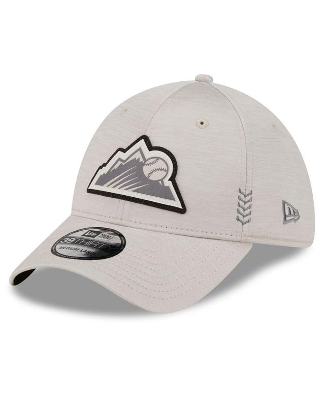 Mens New Era  Cream Colorado Rockies 2024 Clubhouse 39THIRTY Flex Fit Hat Product Image