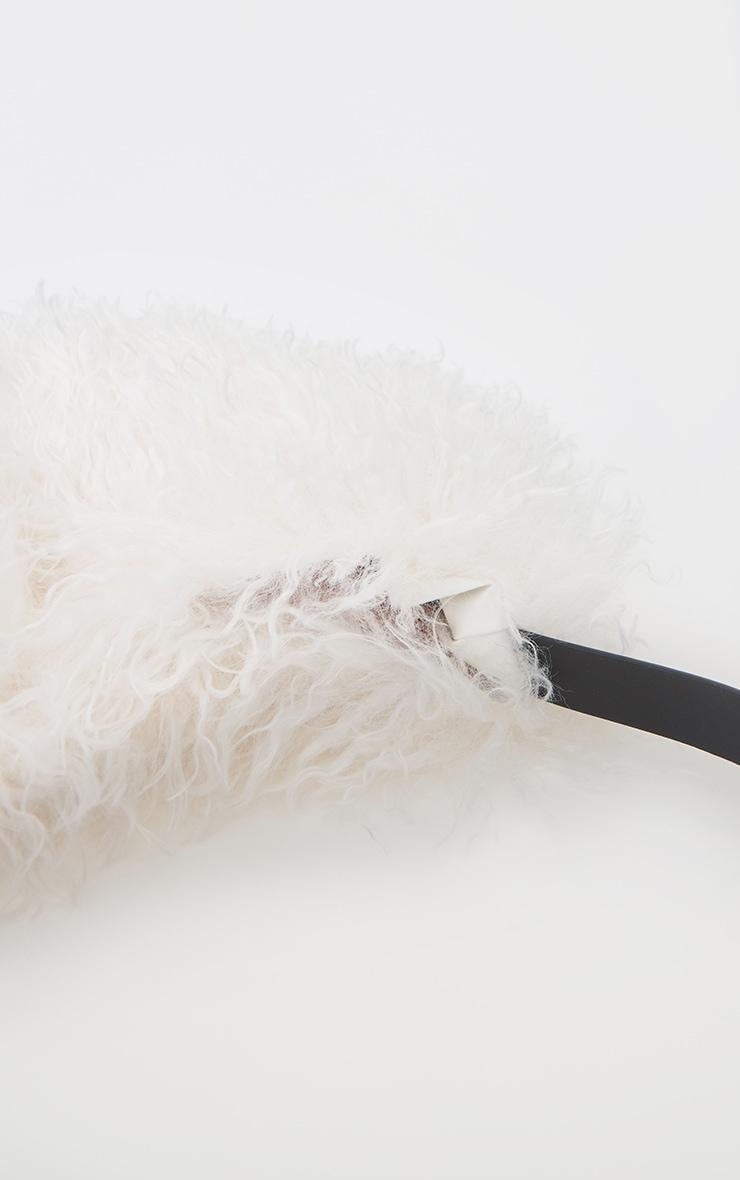  Cream Faux Fur Fluffy Shoulder Bag Product Image