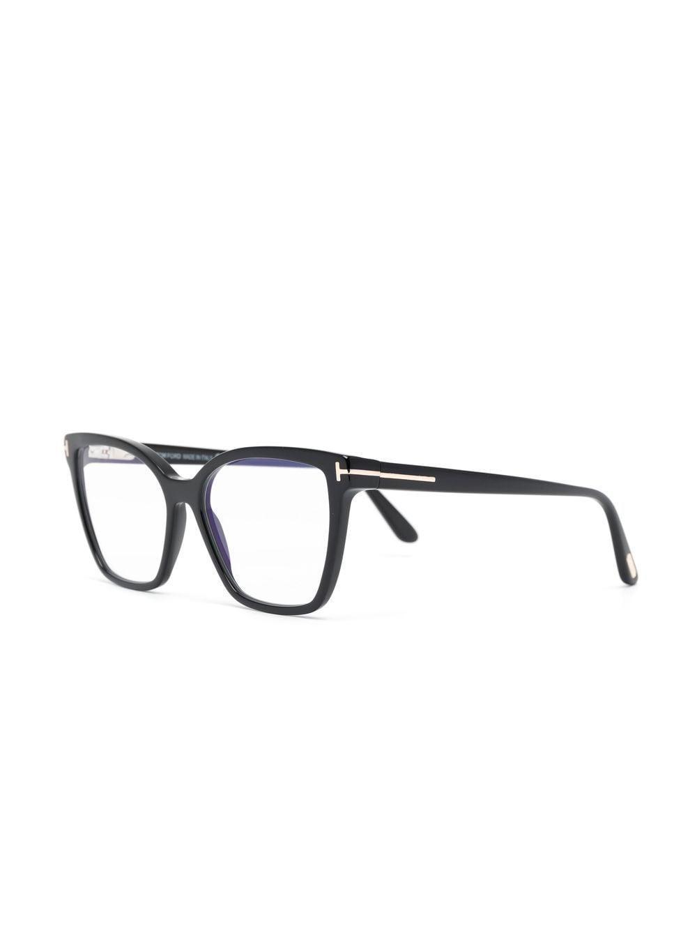 Square Eyeglass Frames In Black Product Image