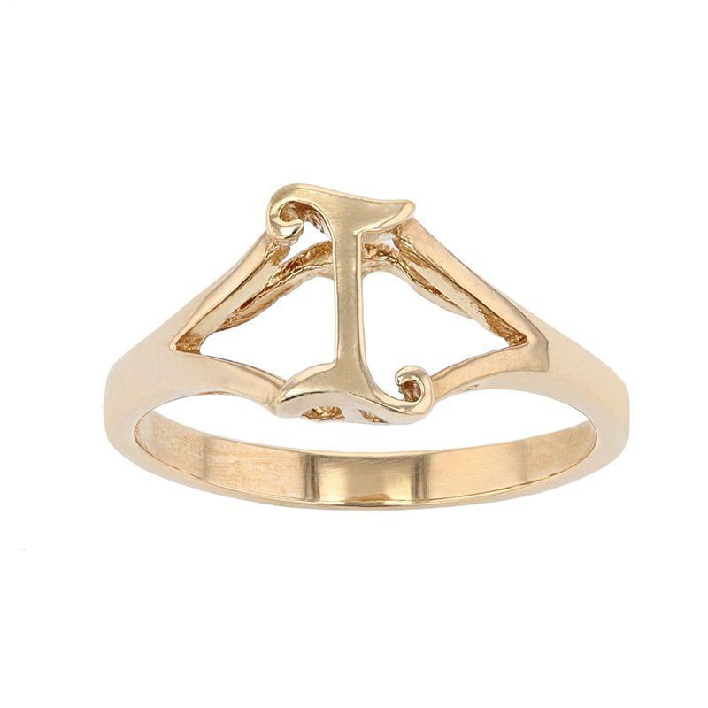 Traditions Jewelry Company 18k Gold Over Sterling Silver Initial Ring, Womens Product Image