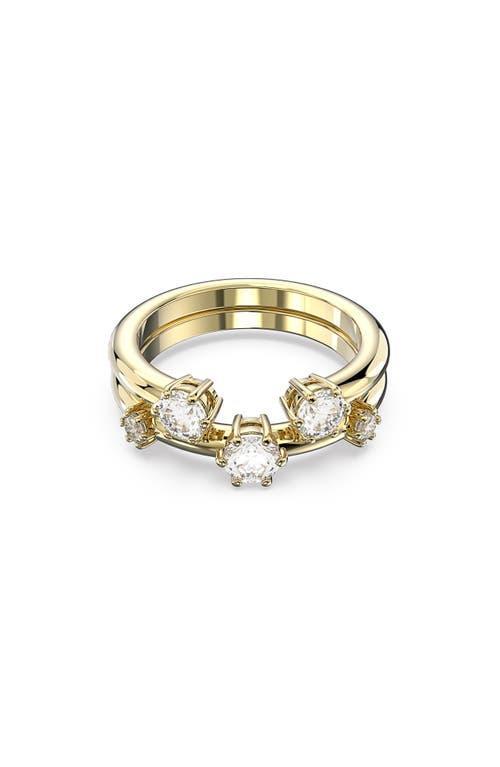 Womens Constella 2-Piece Goldtone-Plated & Crystal Ring Set Product Image