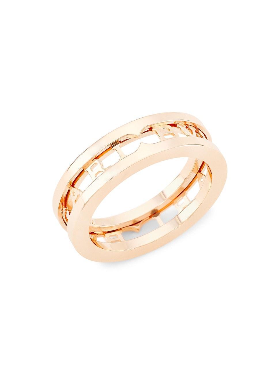 Womens B. Zero1 18K Rose Gold Logo Band Product Image