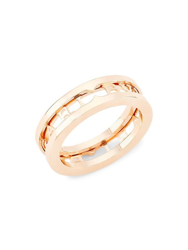 Womens B. Zero1 18K Rose Gold Logo Band Product Image