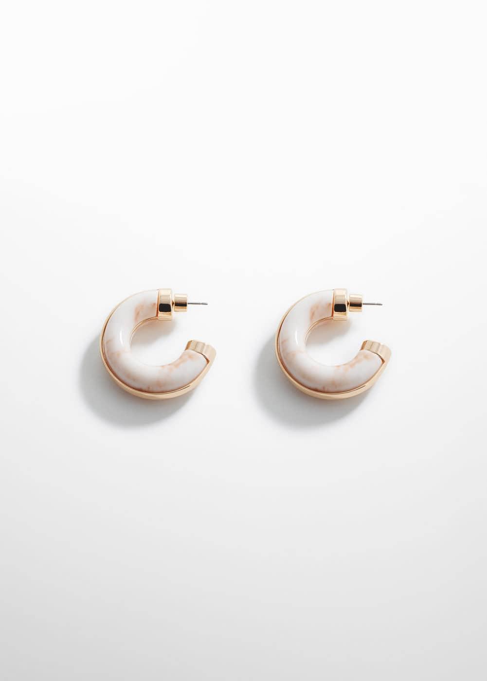 MANGO - Volume hoop earrings - One size - Women Product Image