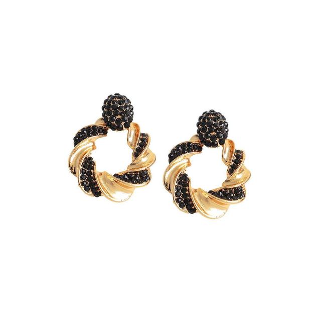 Sohi Womens Gold Twisted Drop Earrings Product Image