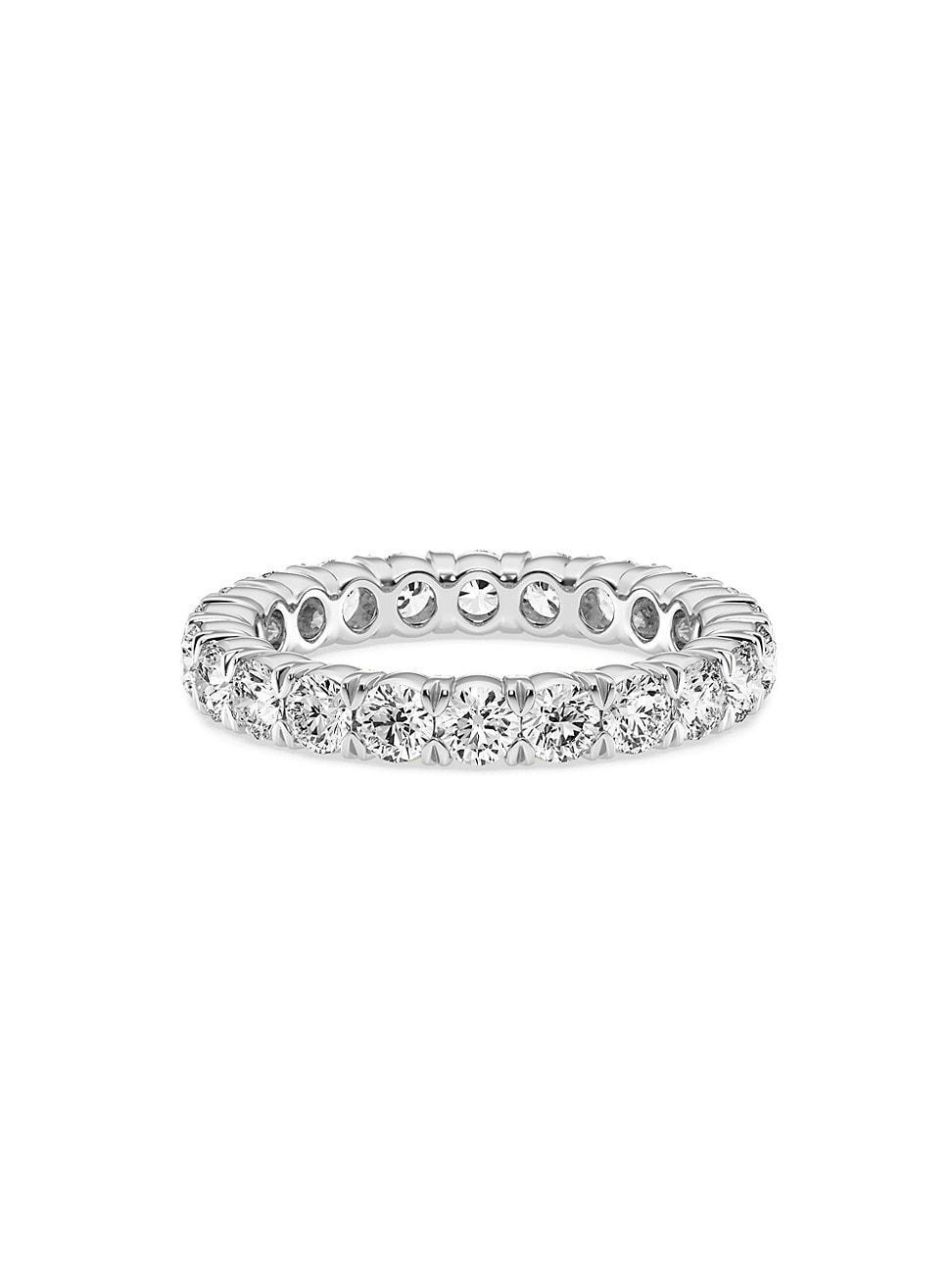 Womens 14K White Gold & 2 TCW Round Natural Diamond Eternity Band Product Image