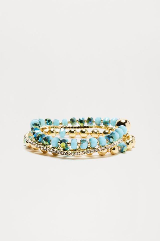 Blutopia 3 Piece Bracelet Set - Blue/Gold Product Image