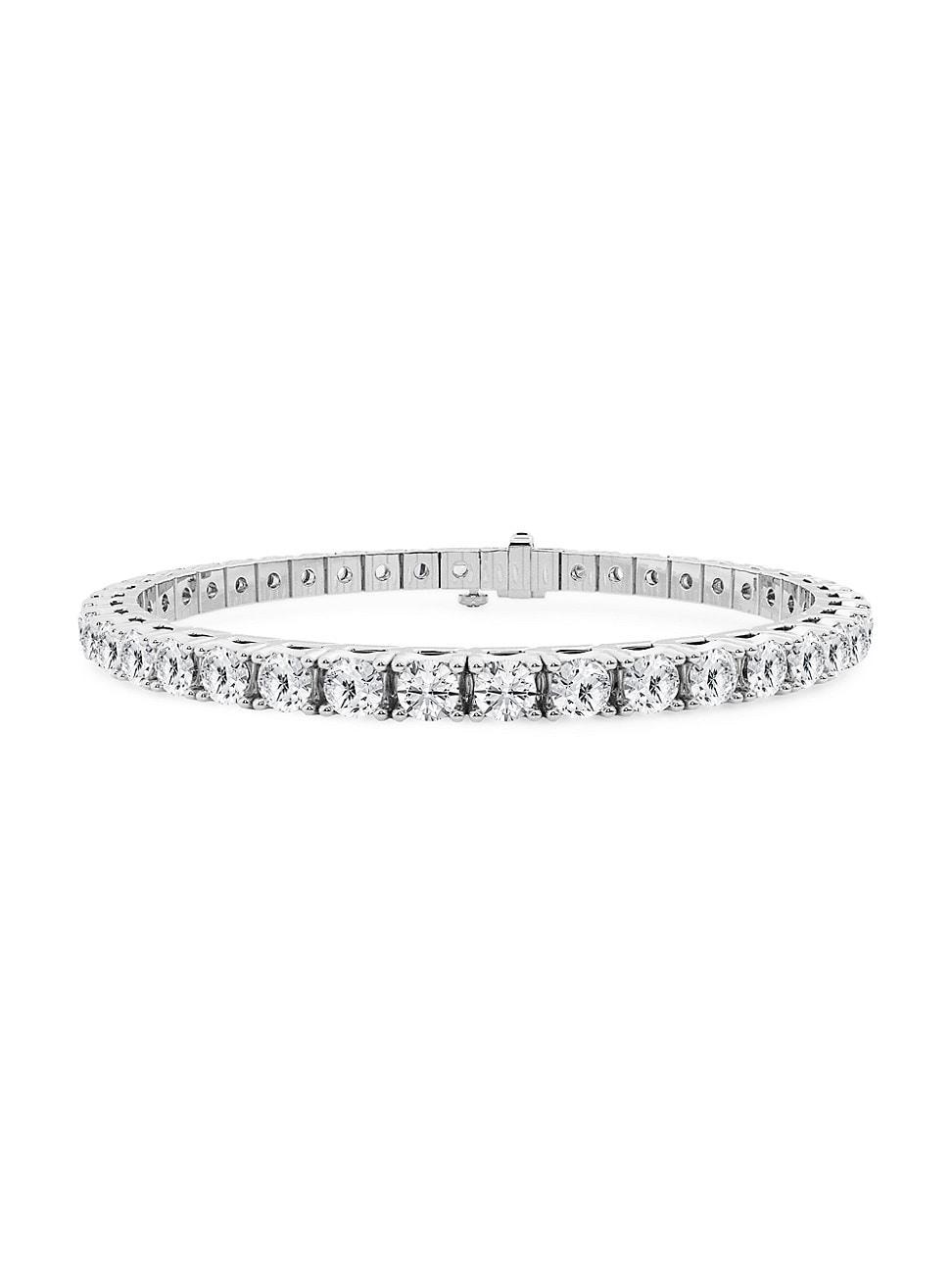 Womens 14K White Gold & 5.00 TCW Round Lab-Grown Diamond Tennis Bracelet Product Image