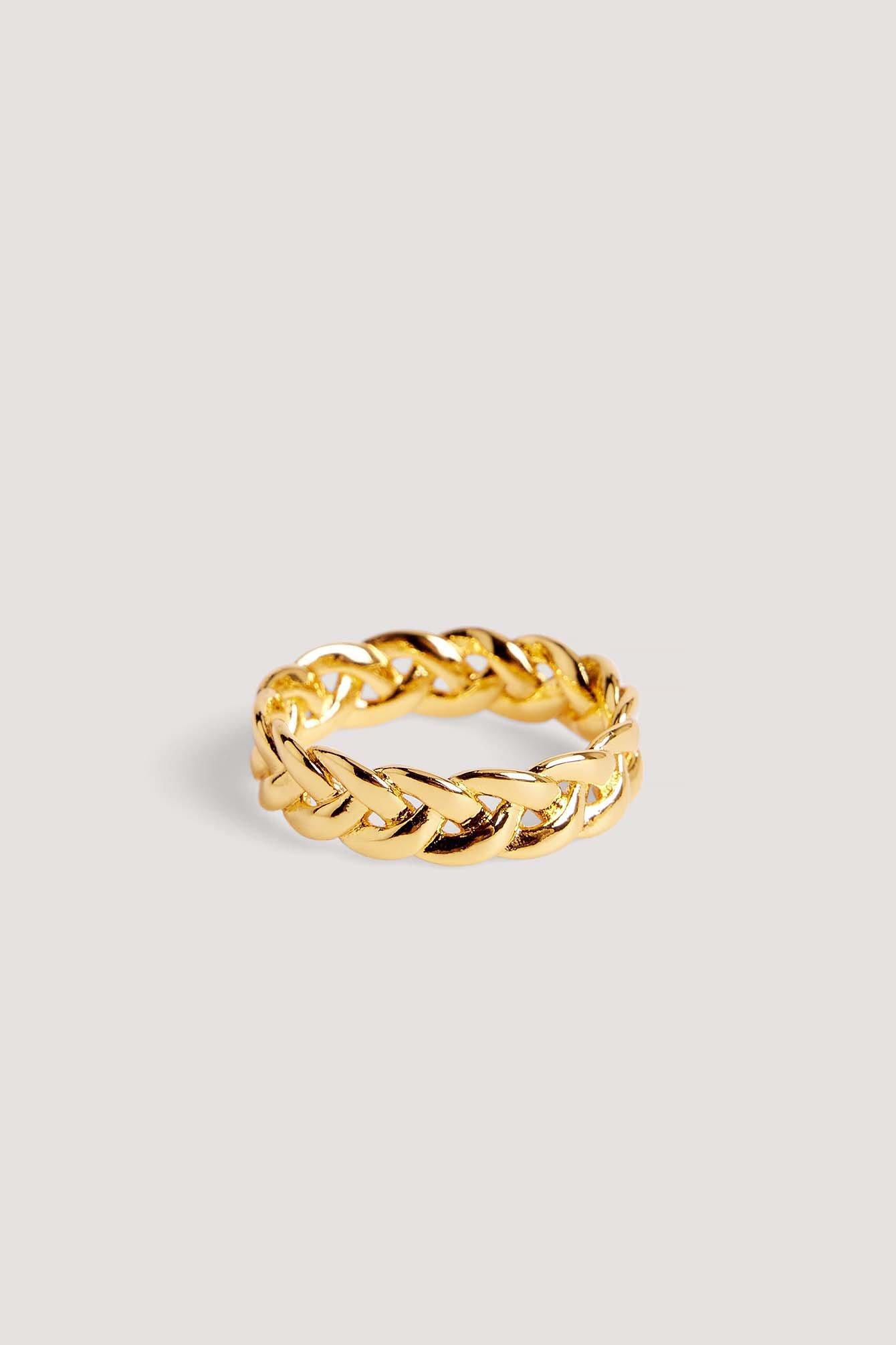 18K Gold Plated Braided Ring Product Image