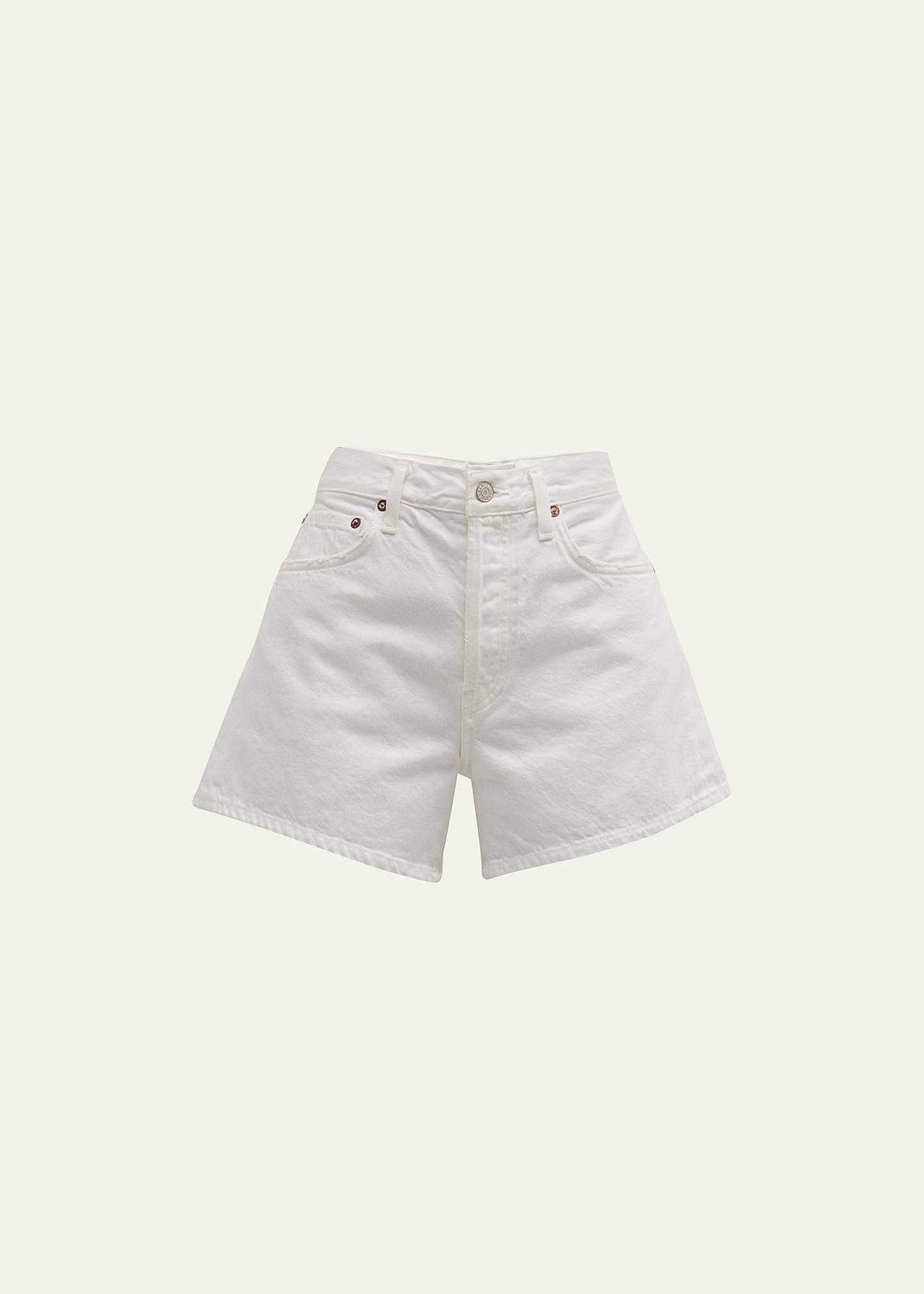 AGOLDE Parker Long Relaxed Organic Cotton Denim Shorts Product Image