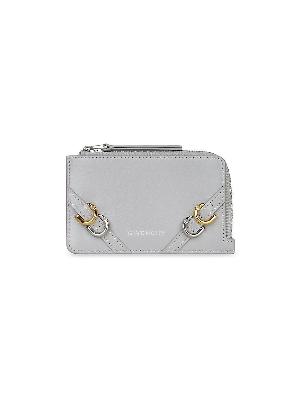 Womens Voyou Zipped Card Holder In Leather Product Image