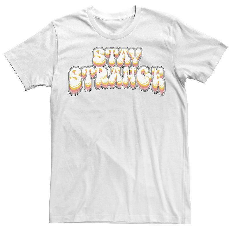 Mens Stay Strange Retro Style Font Tee Gold Product Image