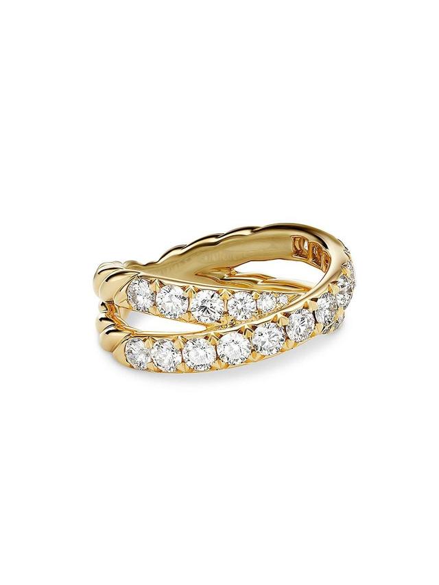 Womens DY Crossover Band Ring in 18K Yellow Gold Product Image