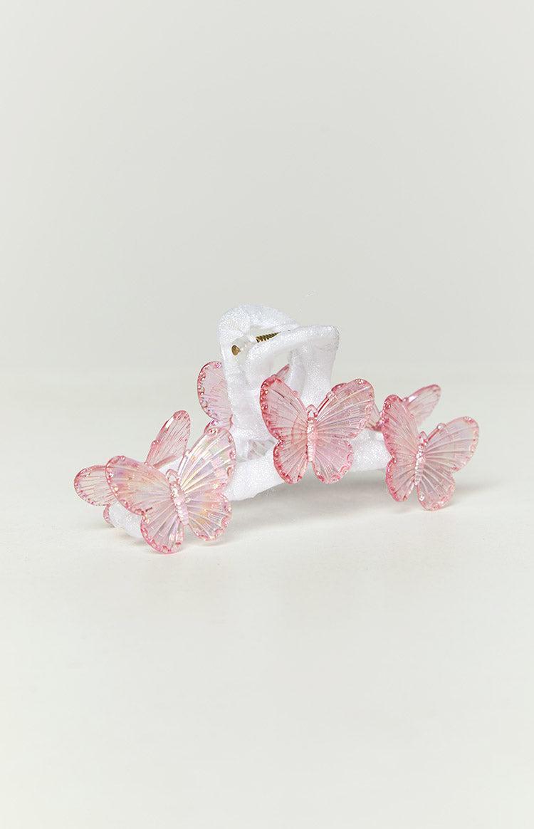 Pink Iridescent Butterfly Claw Clip Product Image