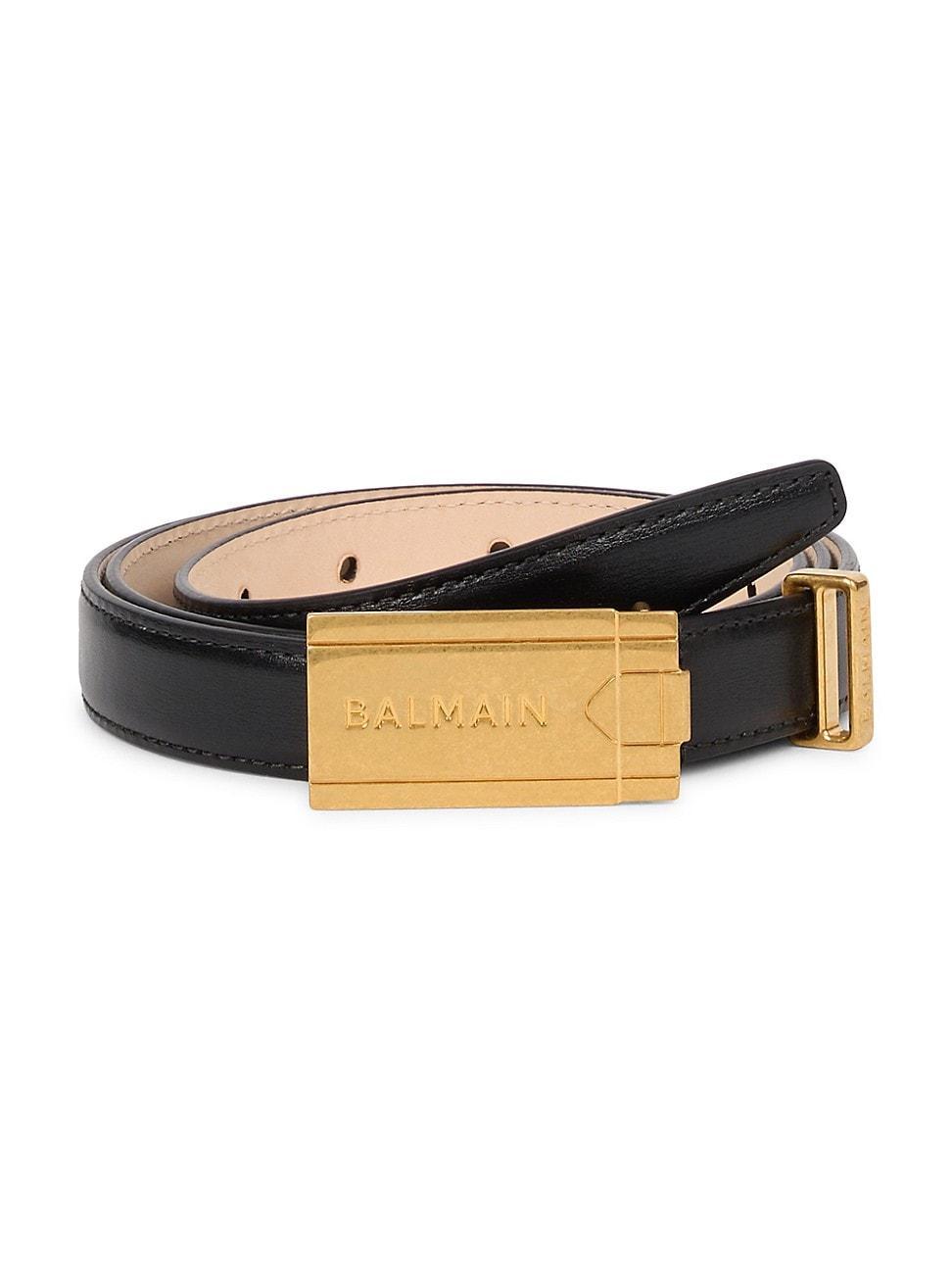 Mens Logo Plaque Leather Belt Product Image