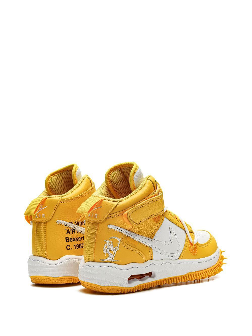 NIKE Off-white™ Air Force 1 Mid Sneakers White / Varsity Maize In Multicolor Product Image