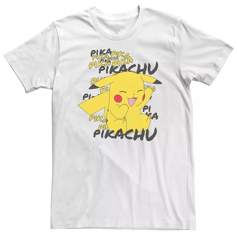 Big & Tall Pokemon Pikachu Craks A Joke Tee, Mens Product Image