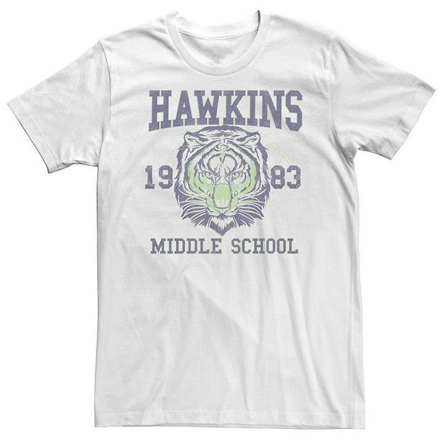 Big & Tall Netflix Stranger Things Hawkins Middle School 1983 Tiger Tee, Mens Product Image